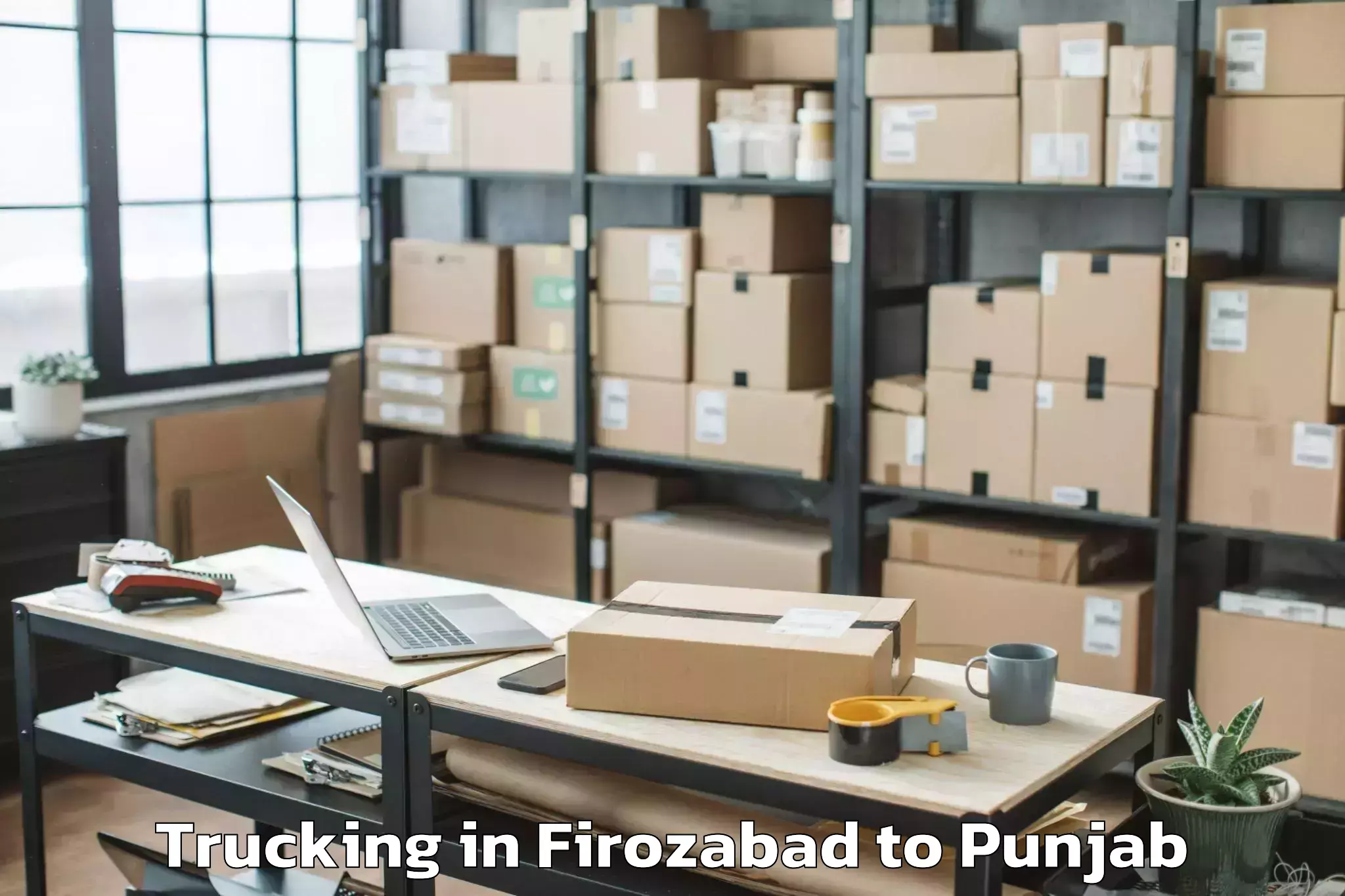 Book Firozabad to Ludhiana Trucking Online